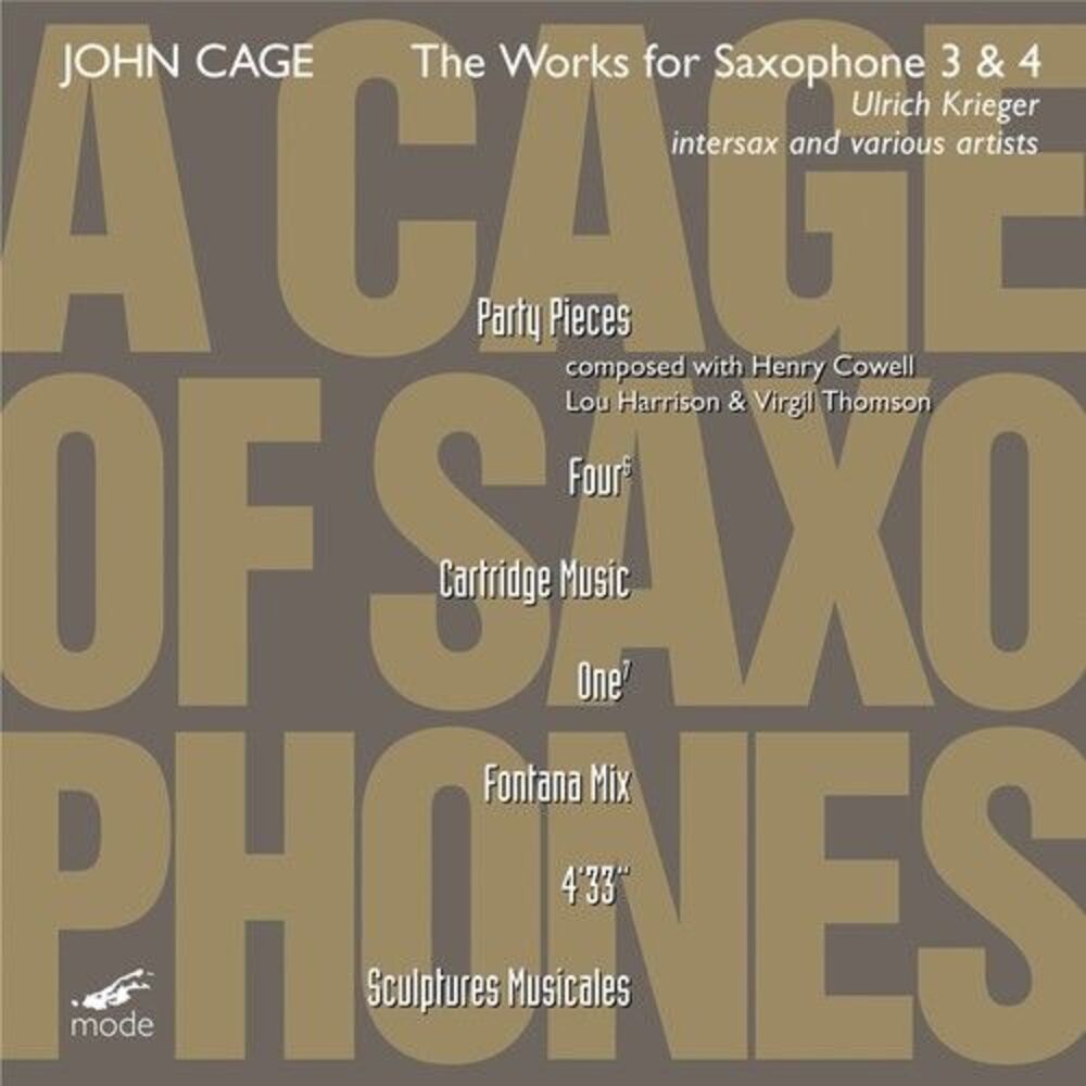 Ulrich Krieger - Cage of Saxophones 3  CD